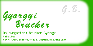 gyorgyi brucker business card